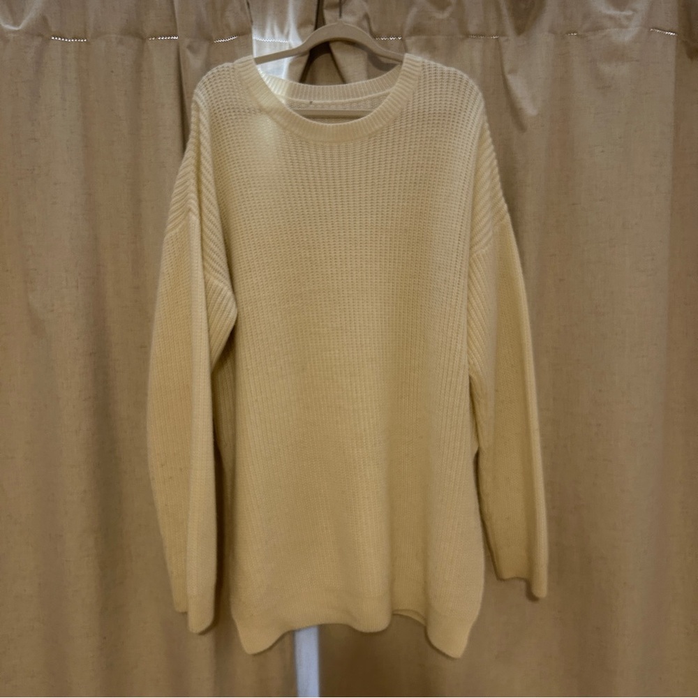 Oversized Cozy Cream Knit Sweater
